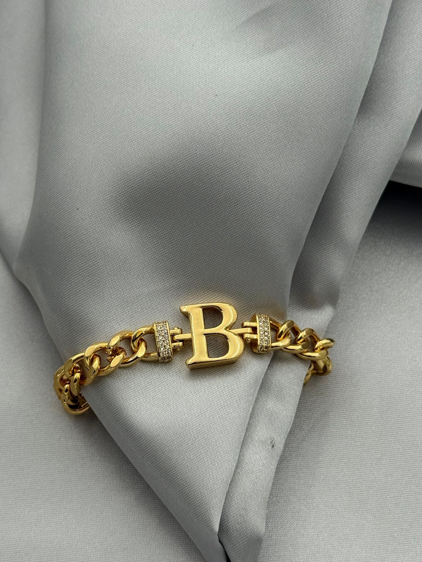 Steel Letter Bracelet // WRIST-5488