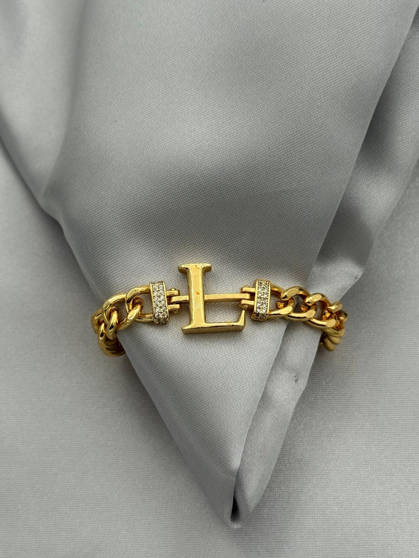 Steel Letter Bracelet // WRIST-5493