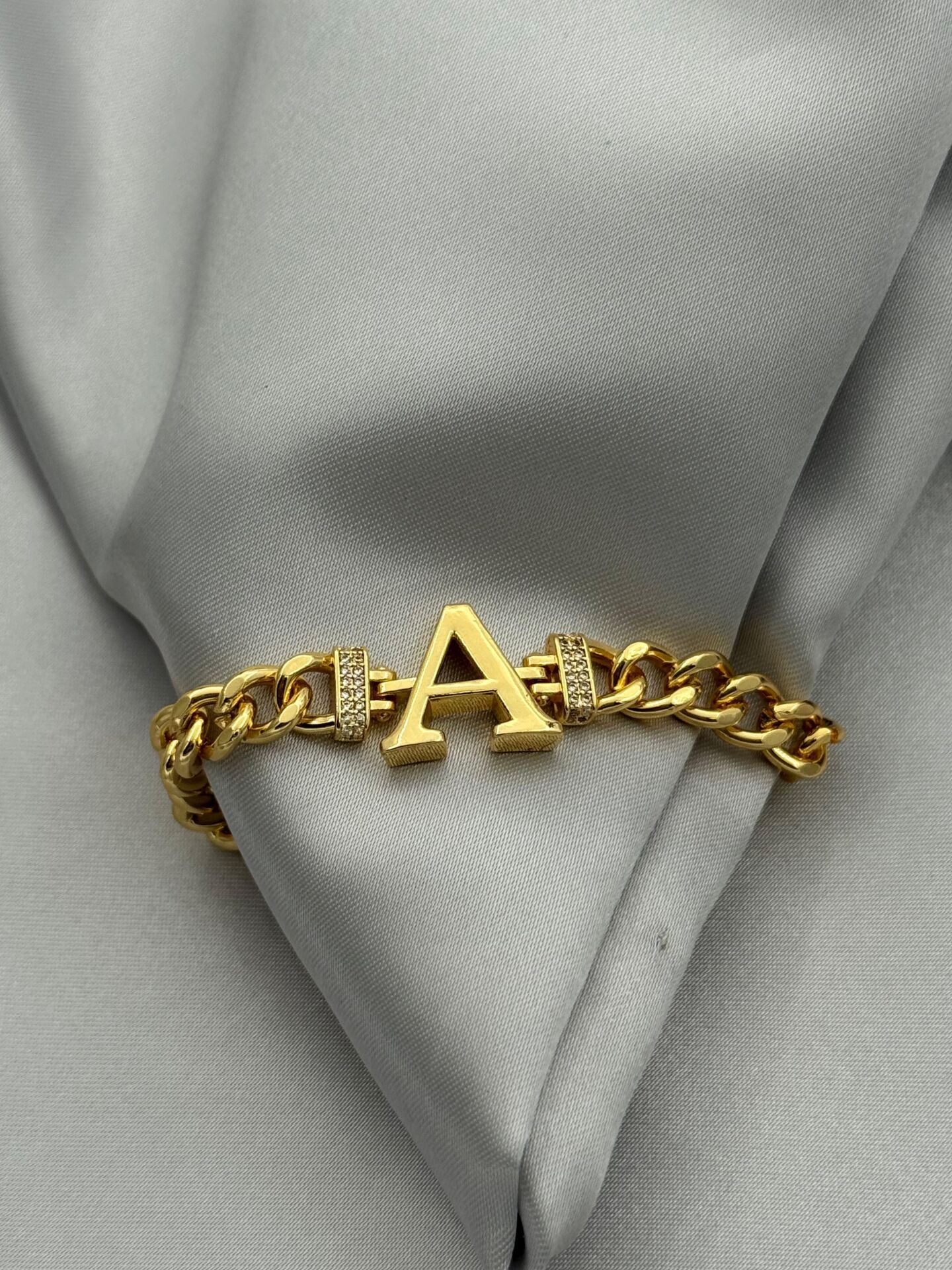 Steel Letter Bracelet // WRIST-5494