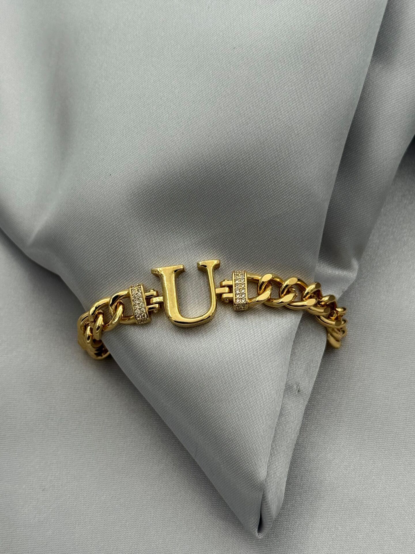 Steel Letter Bracelet // WRIST-5497