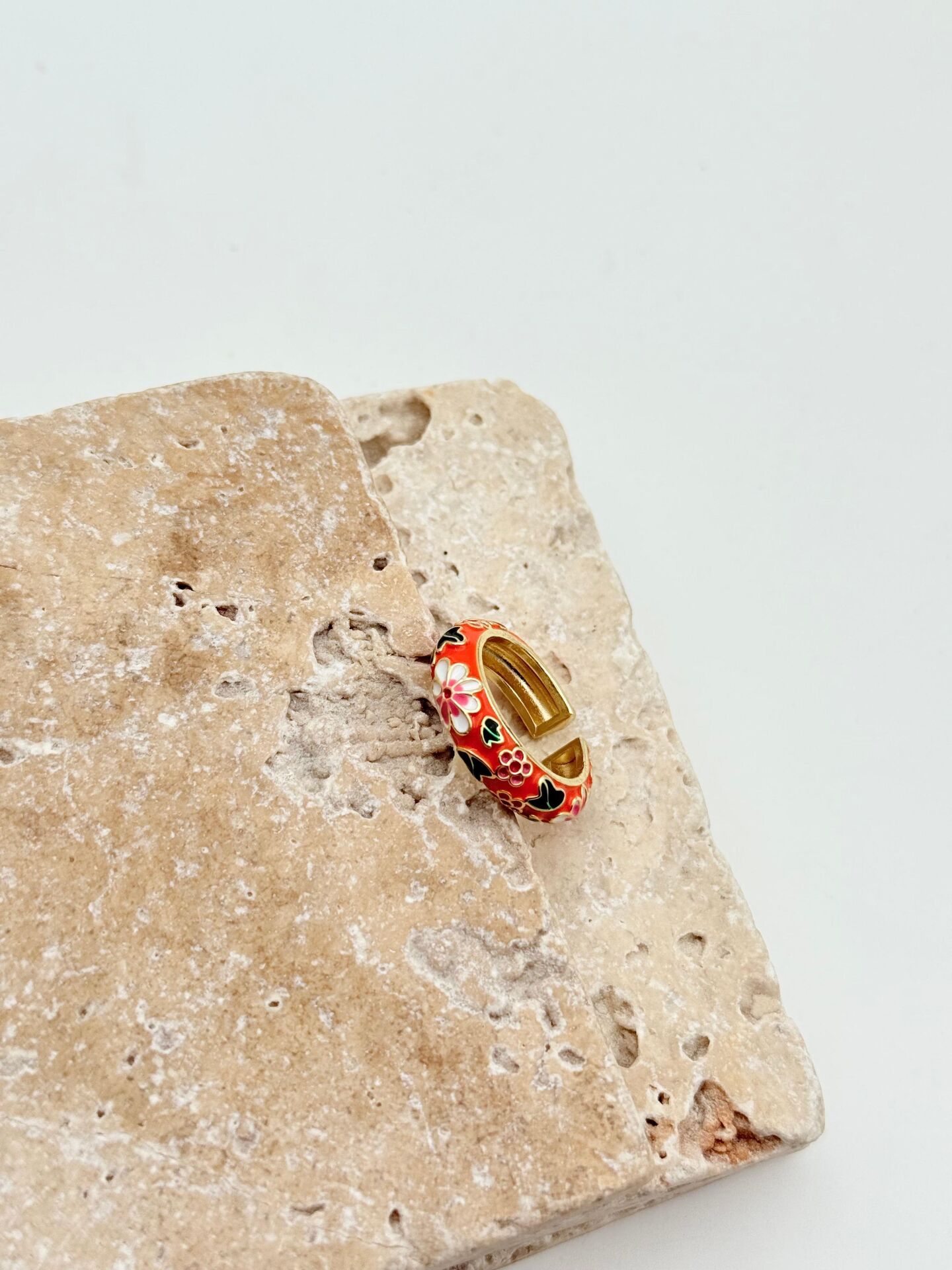 Steel Enamel Ring // RING-1903