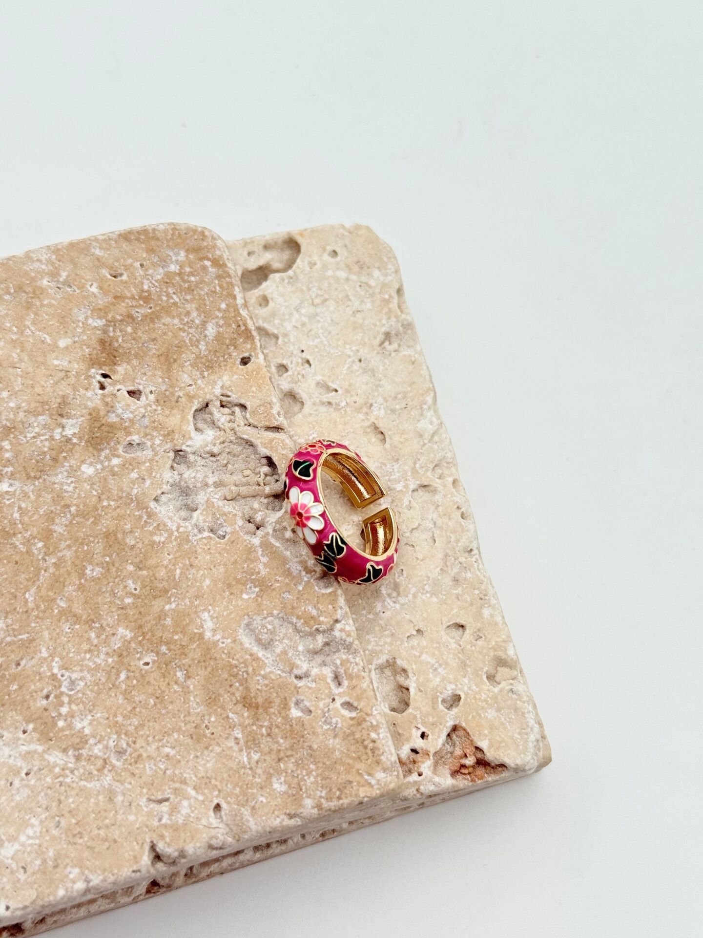 Steel Enamel Ring // RING-1906