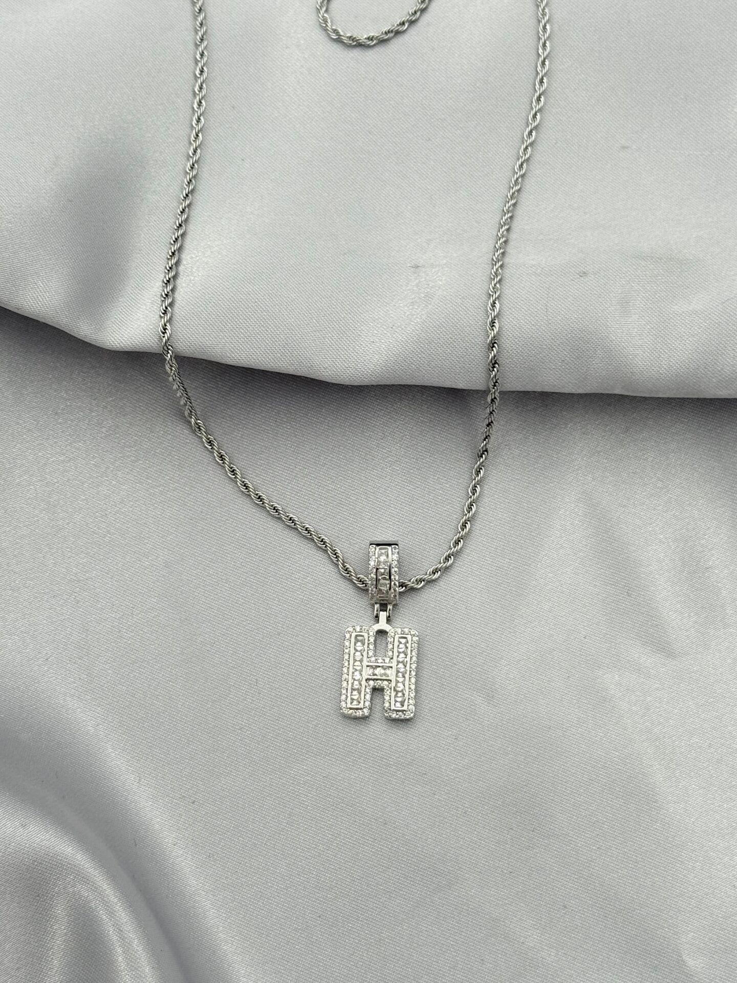 Steel Letter Necklace 60cm // NECKLACE-5433