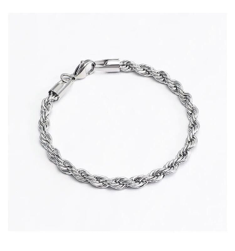 Çelik Halat Bileklik Silver 5mm // BİLEK-1945