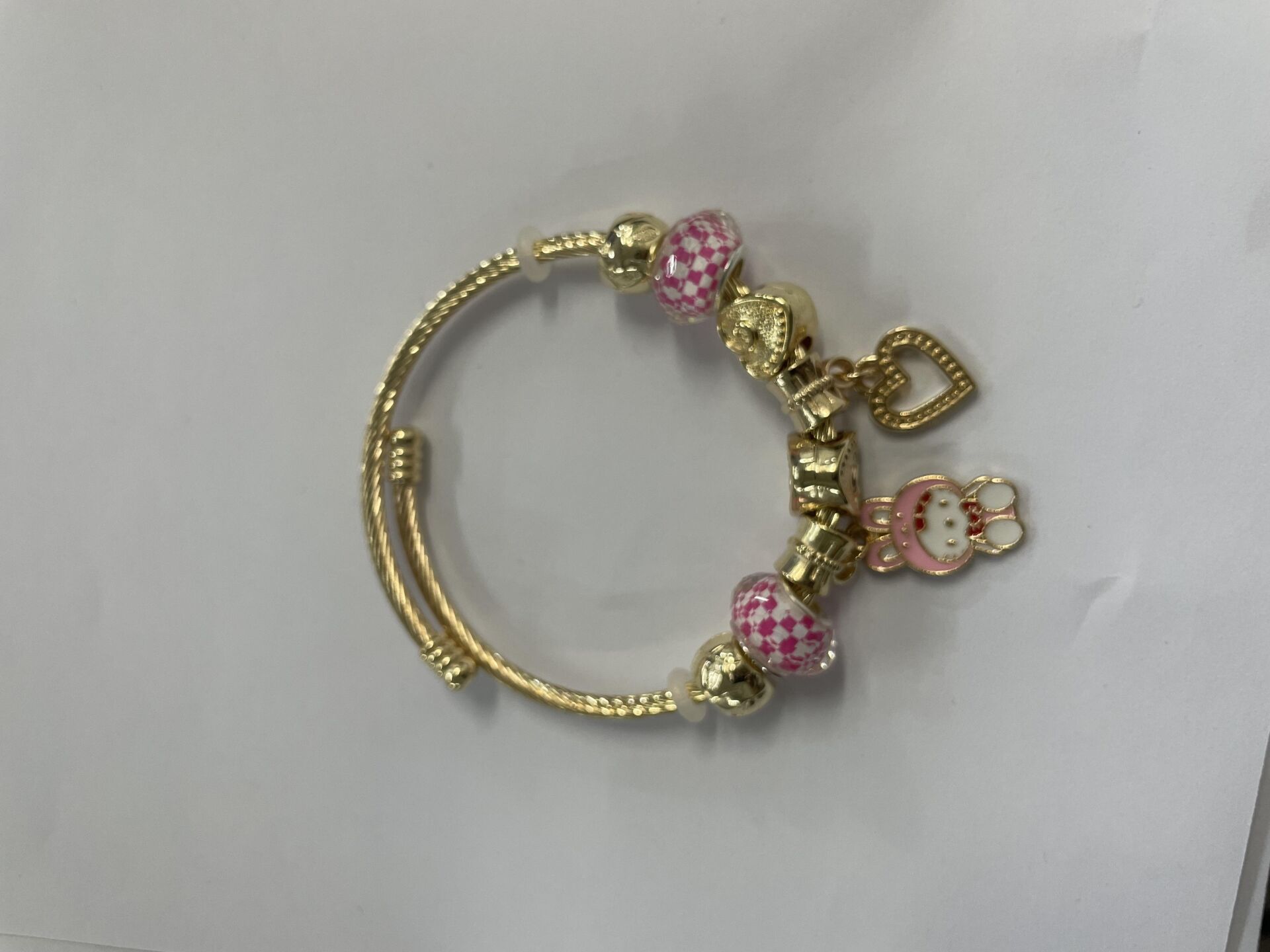 Stahl-Gold-PNDR-Armband // PANDORA-1034