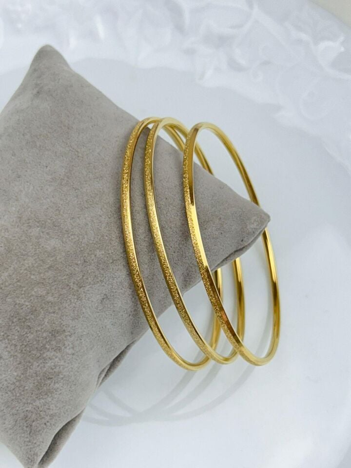 Steel Glittery Ajda Bracelet 6.2 Size (sold in a pack of 3)