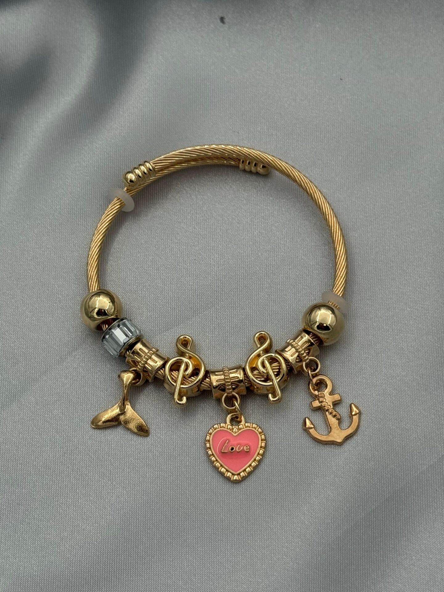 Çelik Gold PNDR Bileklik // PANDORA-1043