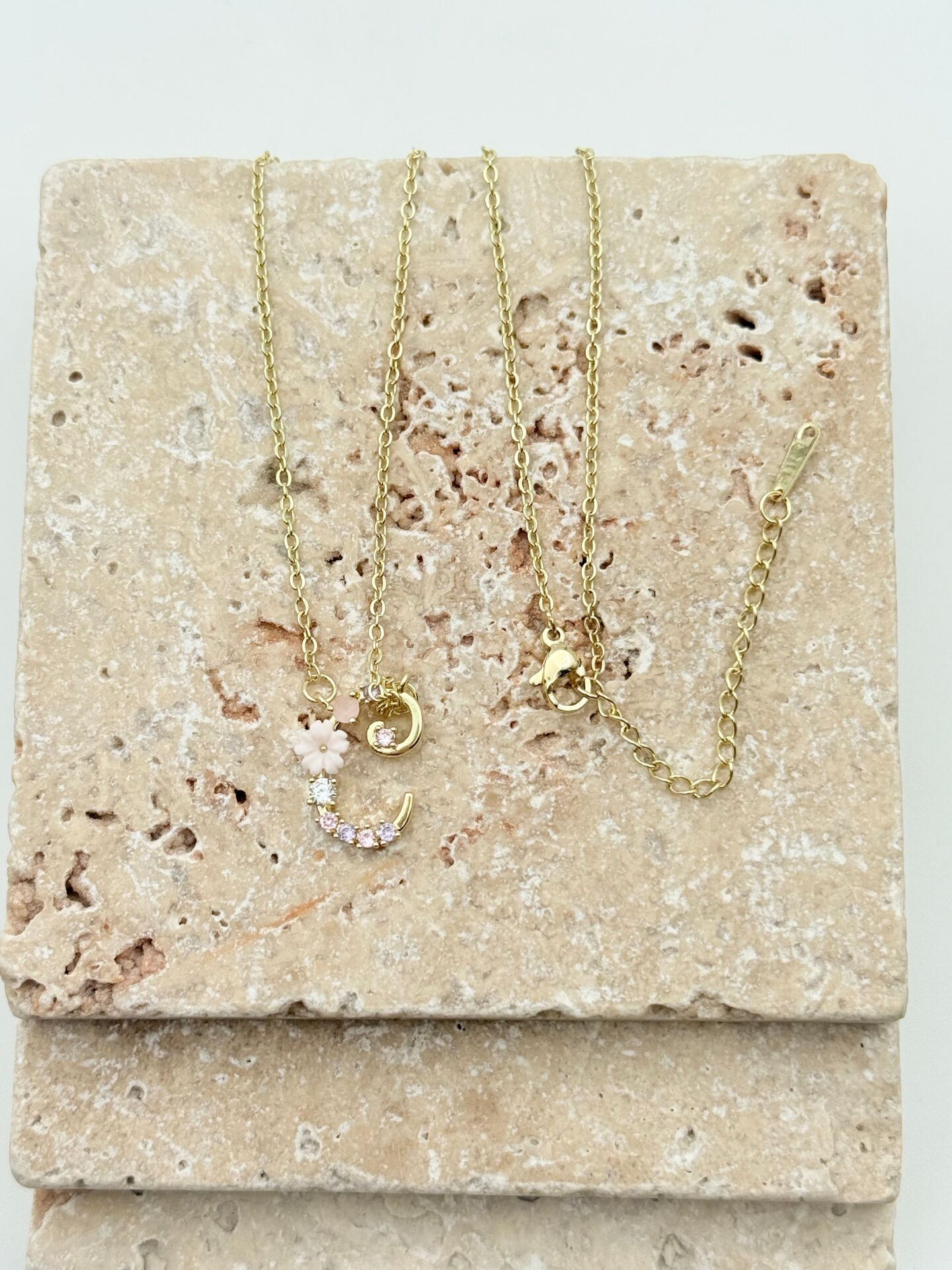 Steel Princess Letter Necklace // NECKLACE-5737