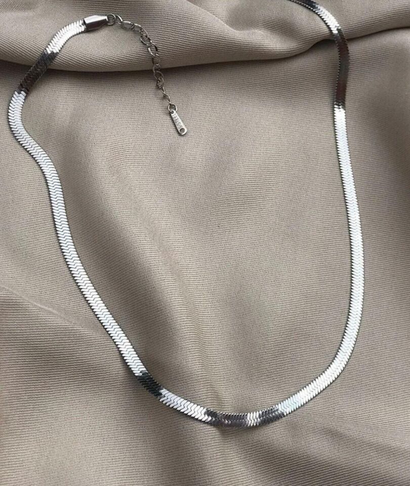 Steel Italian Necklace Silver 45 cm