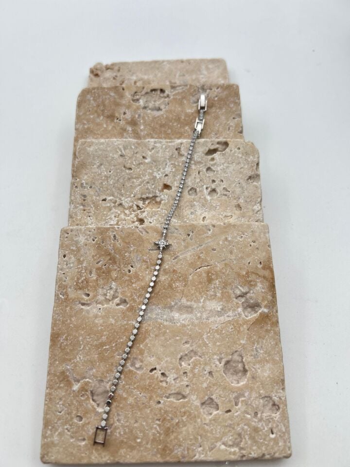 Çelik Ezme Modelli Su Yolu Bileklik // BILEK-6299