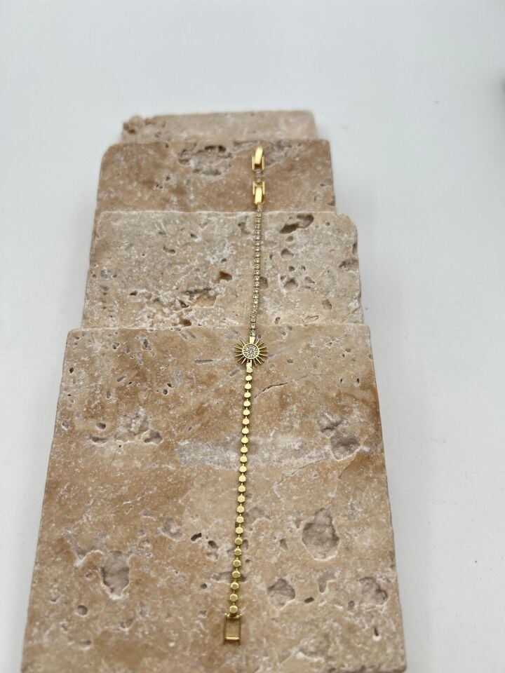 Çelik Ezme Modelli Su Yolu Bileklik // BILEK-6300