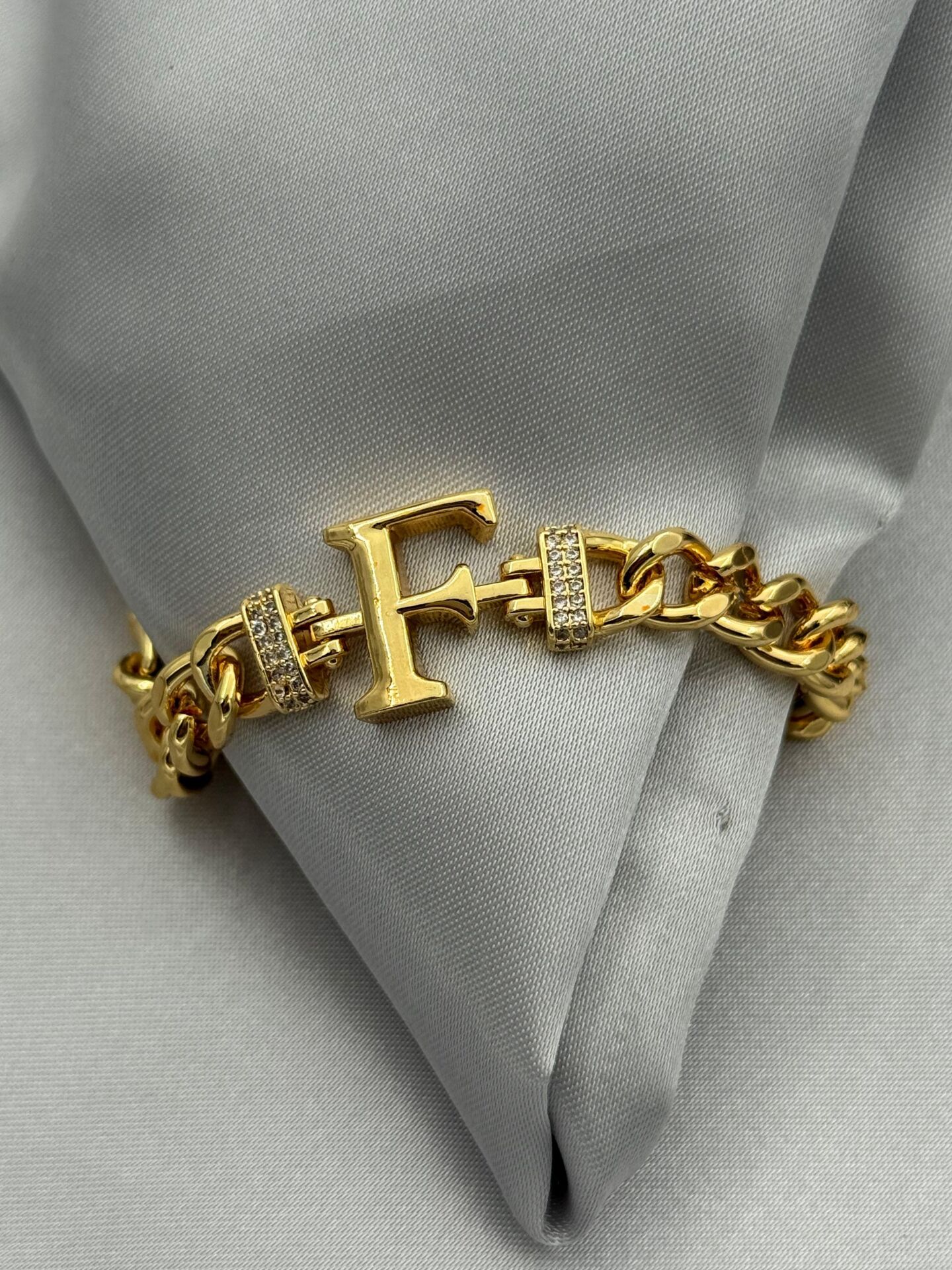 Steel Letter Bracelet // WRIST-5492