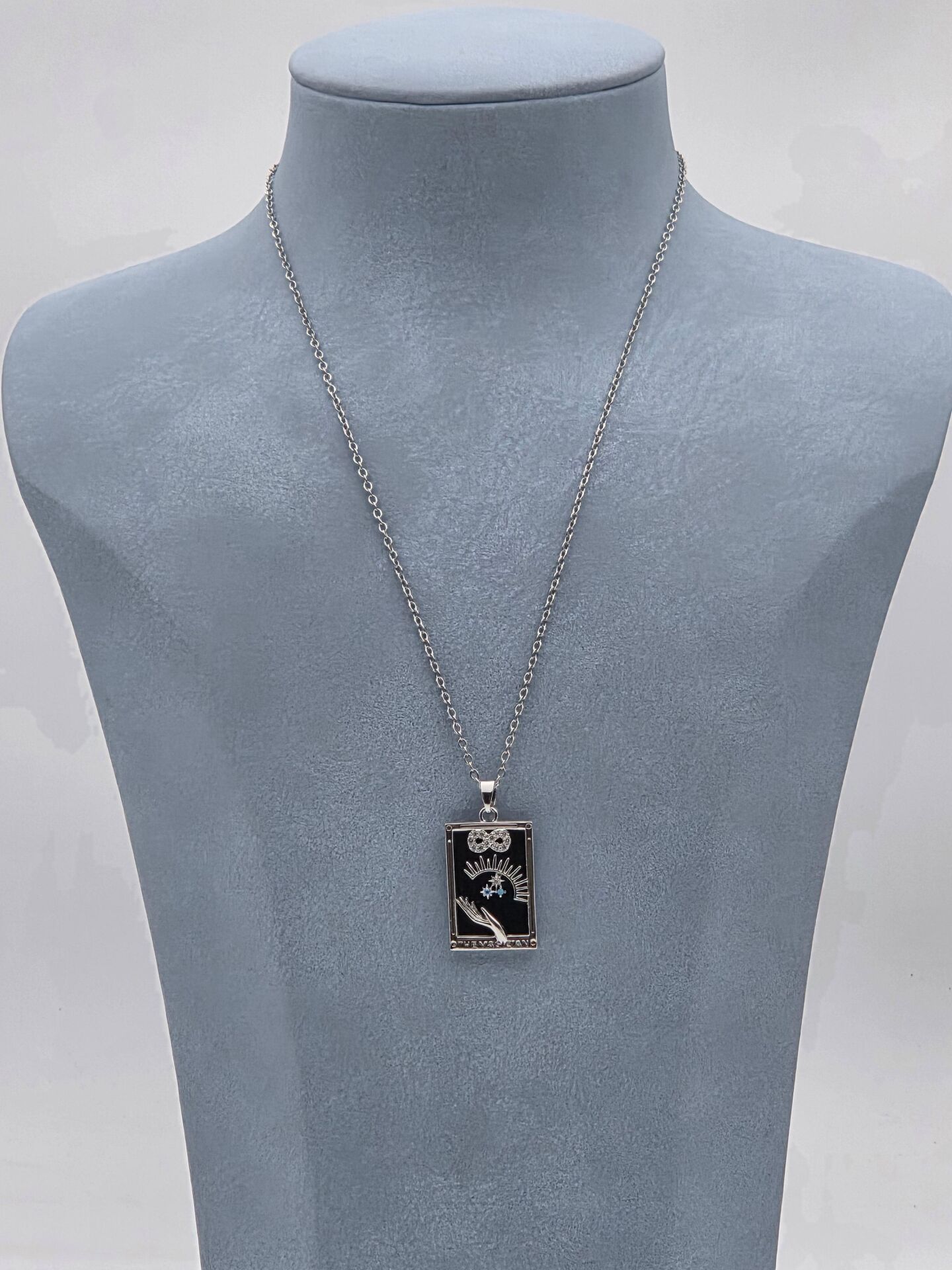 Stahl-Tarot-Halskette 45 cm // NECKLACE-6017