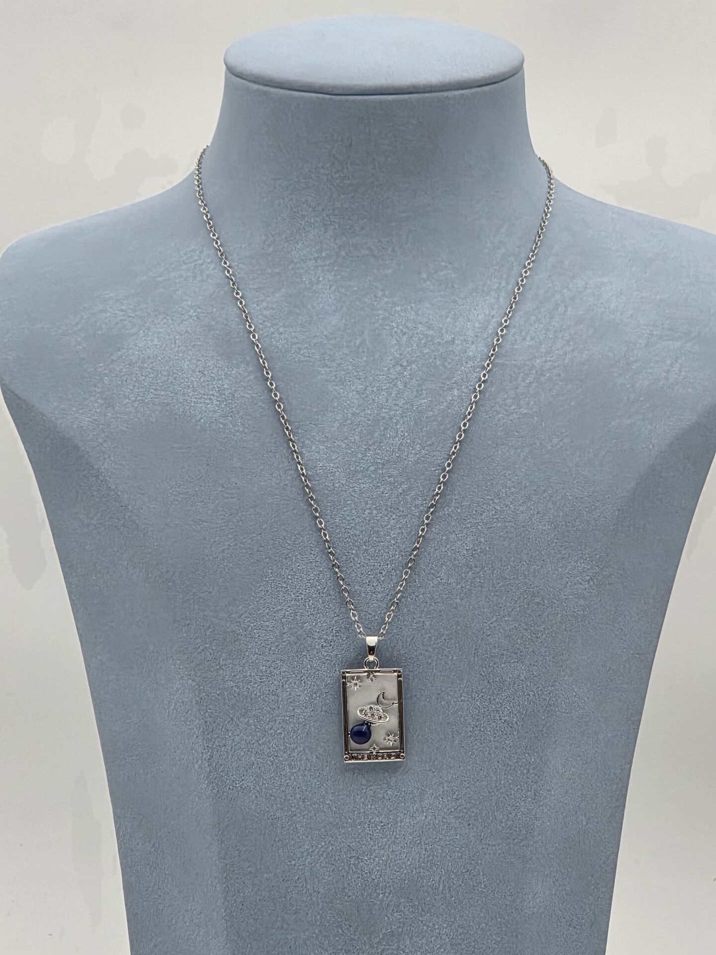 Stahl-Tarot-Halskette 45cm // NECKLACE-6021