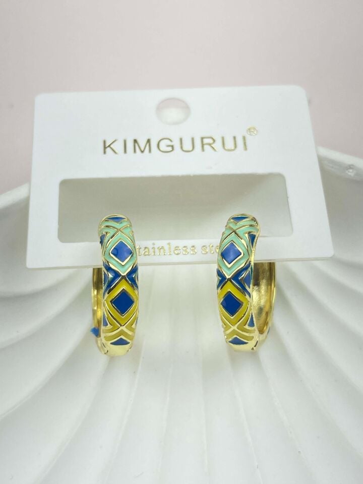 Steel Enamel Earring // EARRINGS-2456