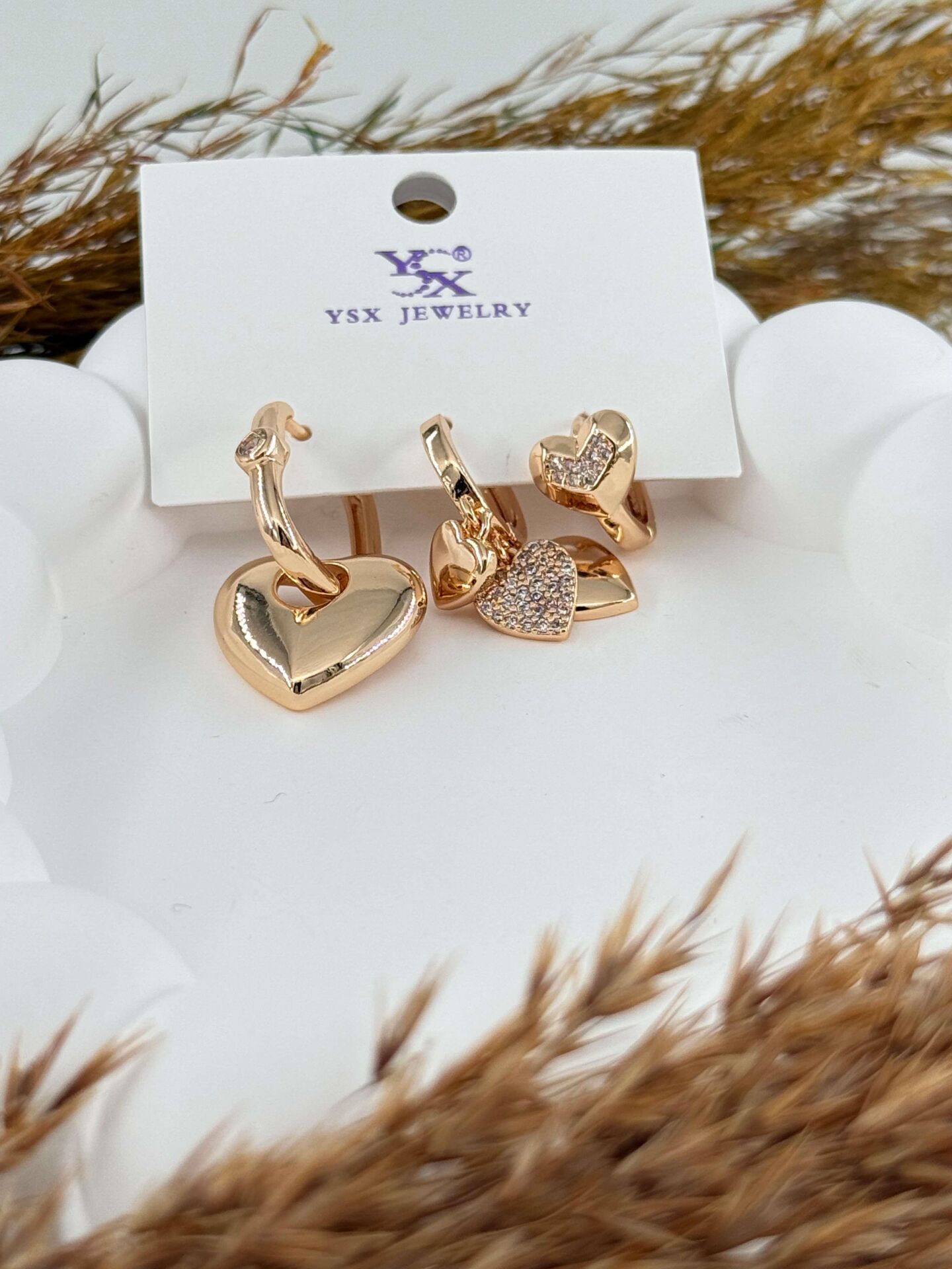 YSX 3'lü Set Küpe // ITHAL-2870