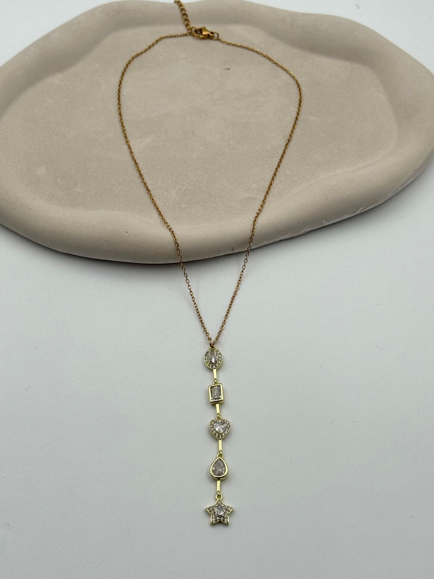 Steel Y Model Necklace // NECKLACE-5611