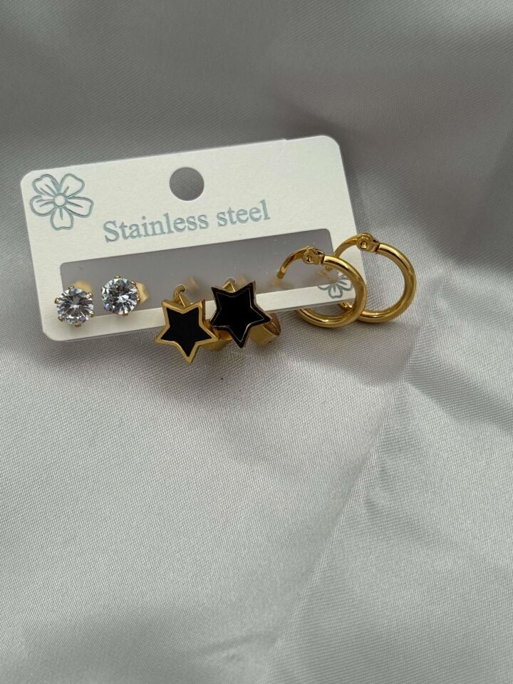 Steel Set Earring // EARRINGS-3528