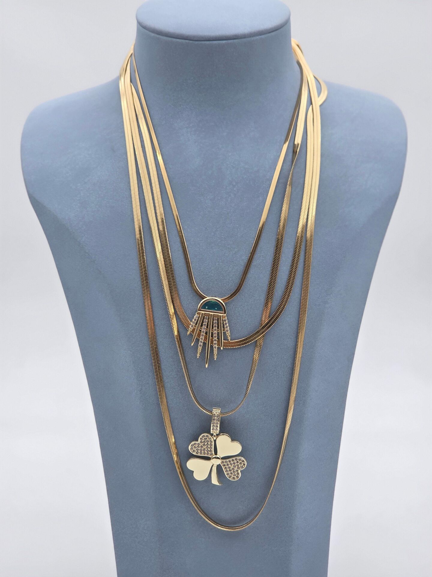 Çelik Çoklu Kolye // KOLYE-6276