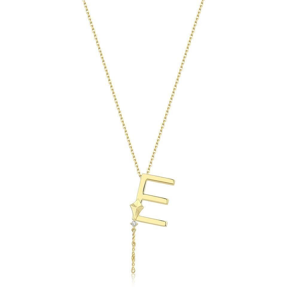 Steel Alya Letter Necklace // NECKLACE-5650