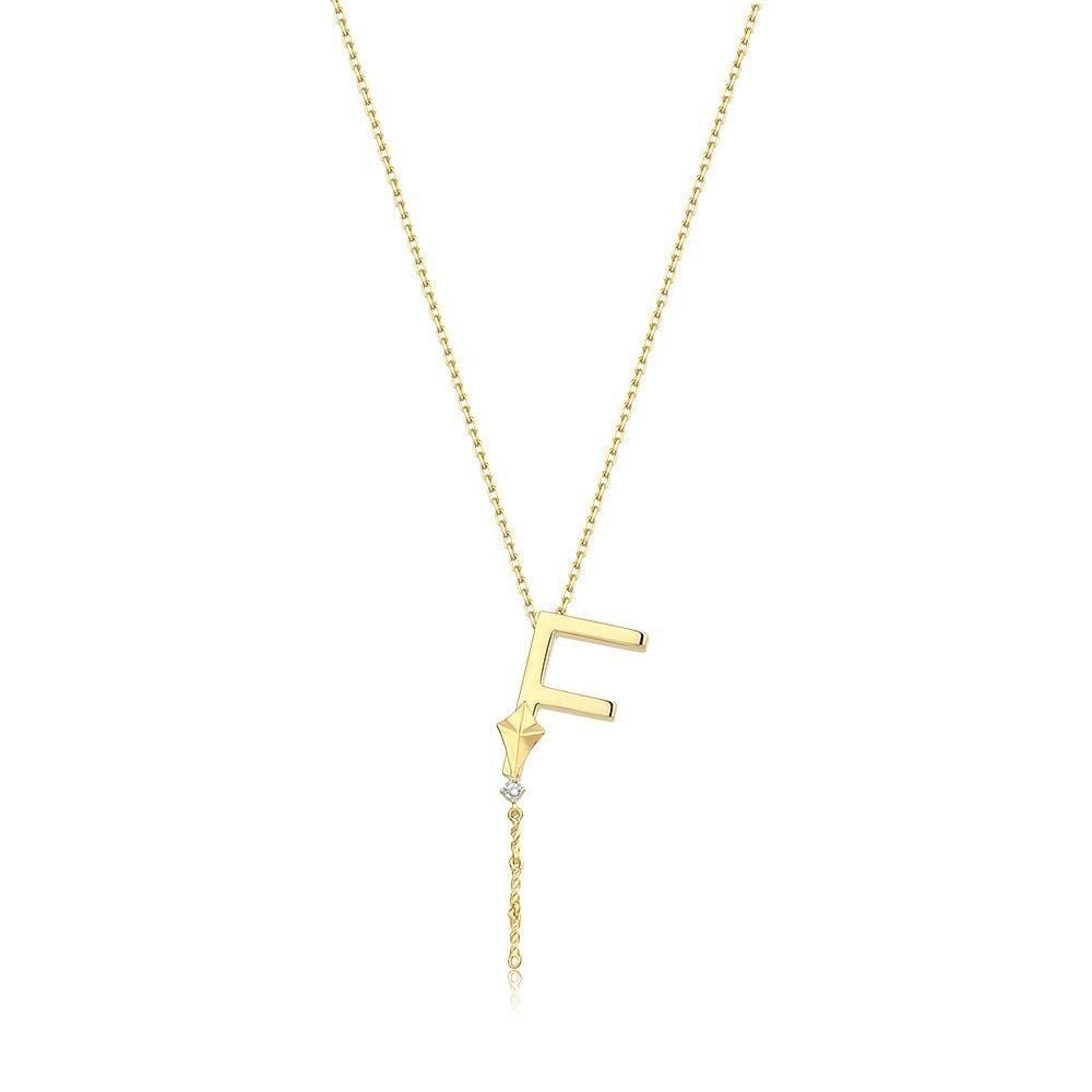 Steel Alya Letter Necklace // NECKLACE-5651
