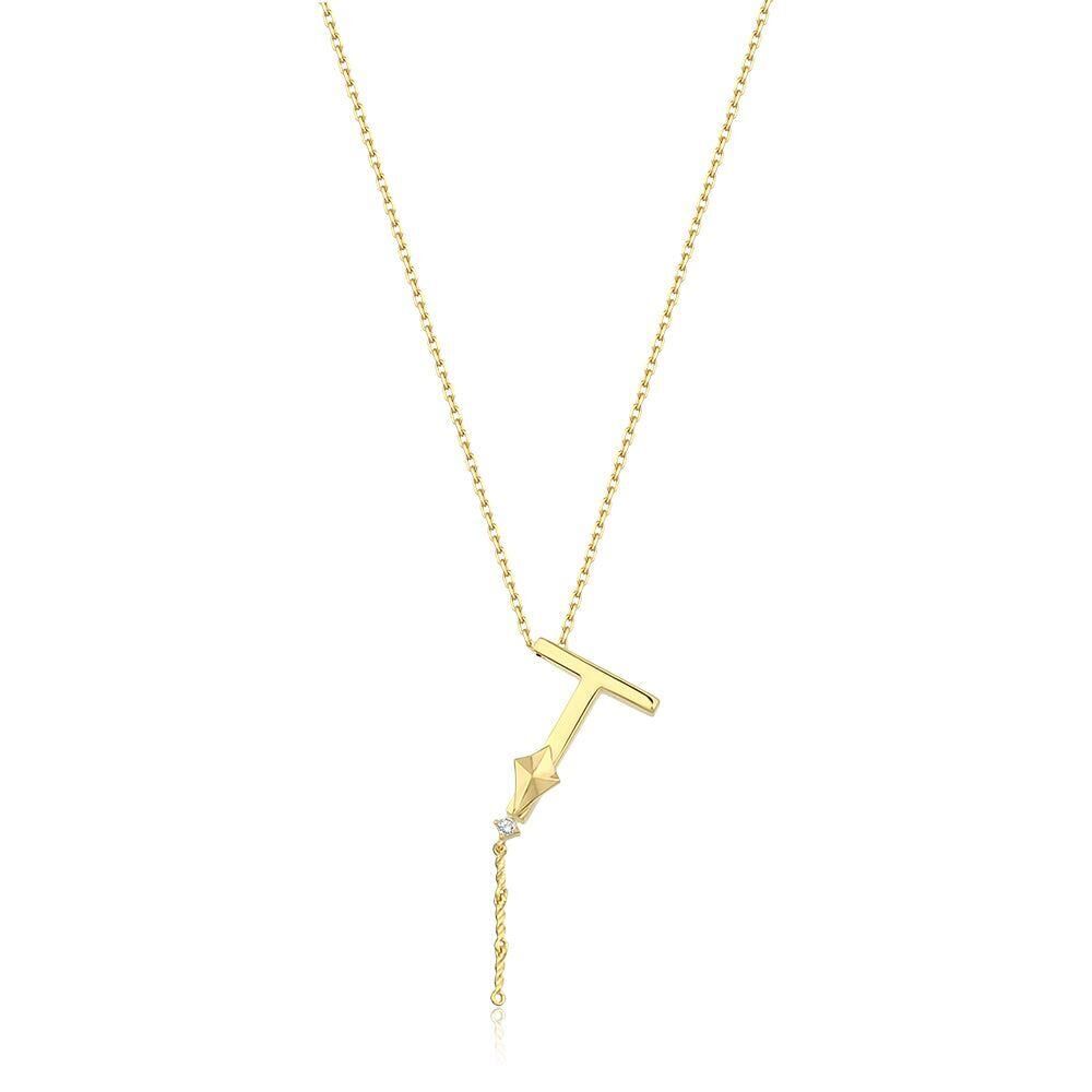Stahl Alya Buchstaben Halskette // NECKLACE-5658