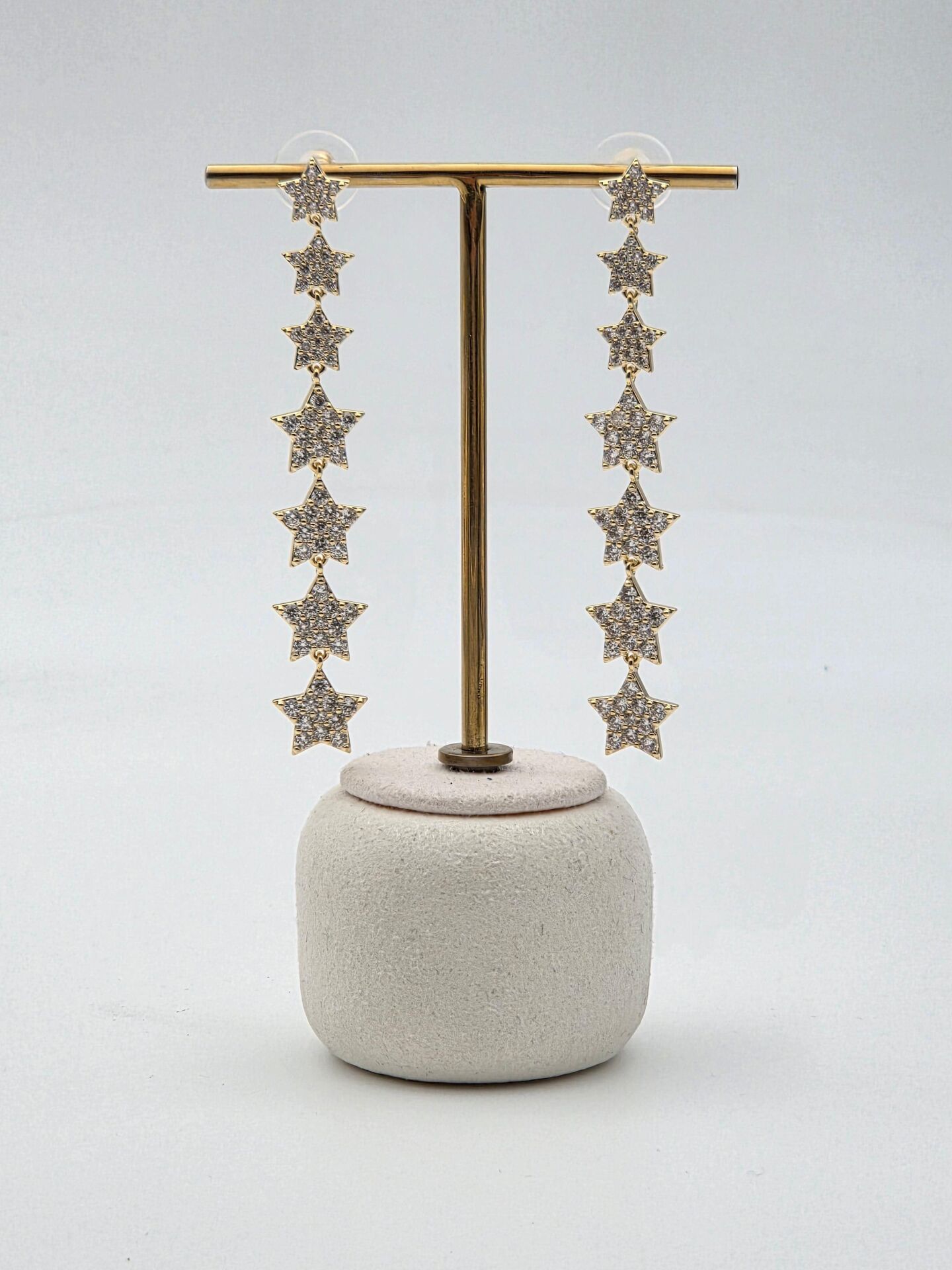 Zirkon Taşlı Rodyum Kaplama Küpe // ITHAL-3225