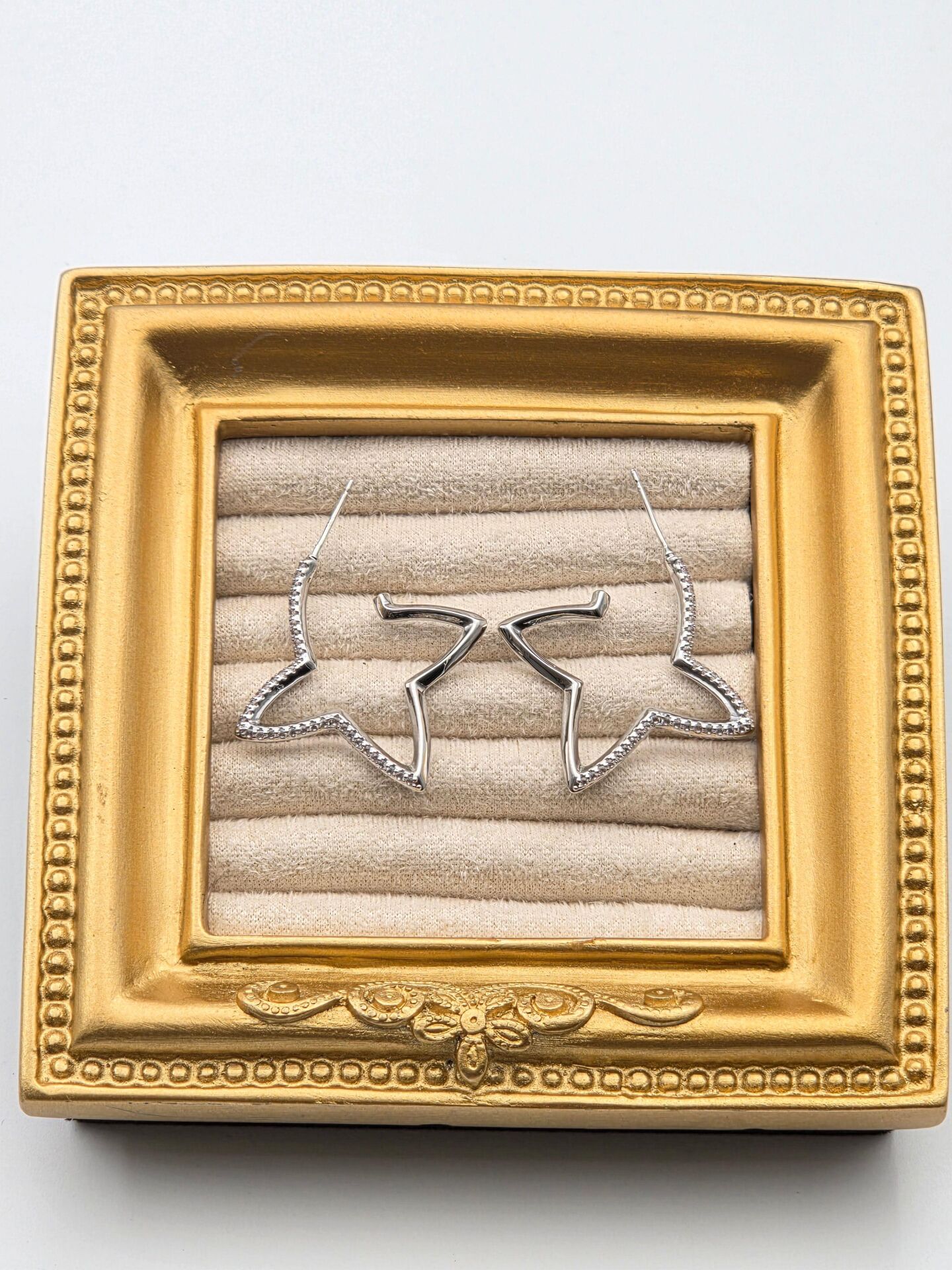 Zirkon Taşlı Rodyum Kaplama Küpe // ITHAL-3273