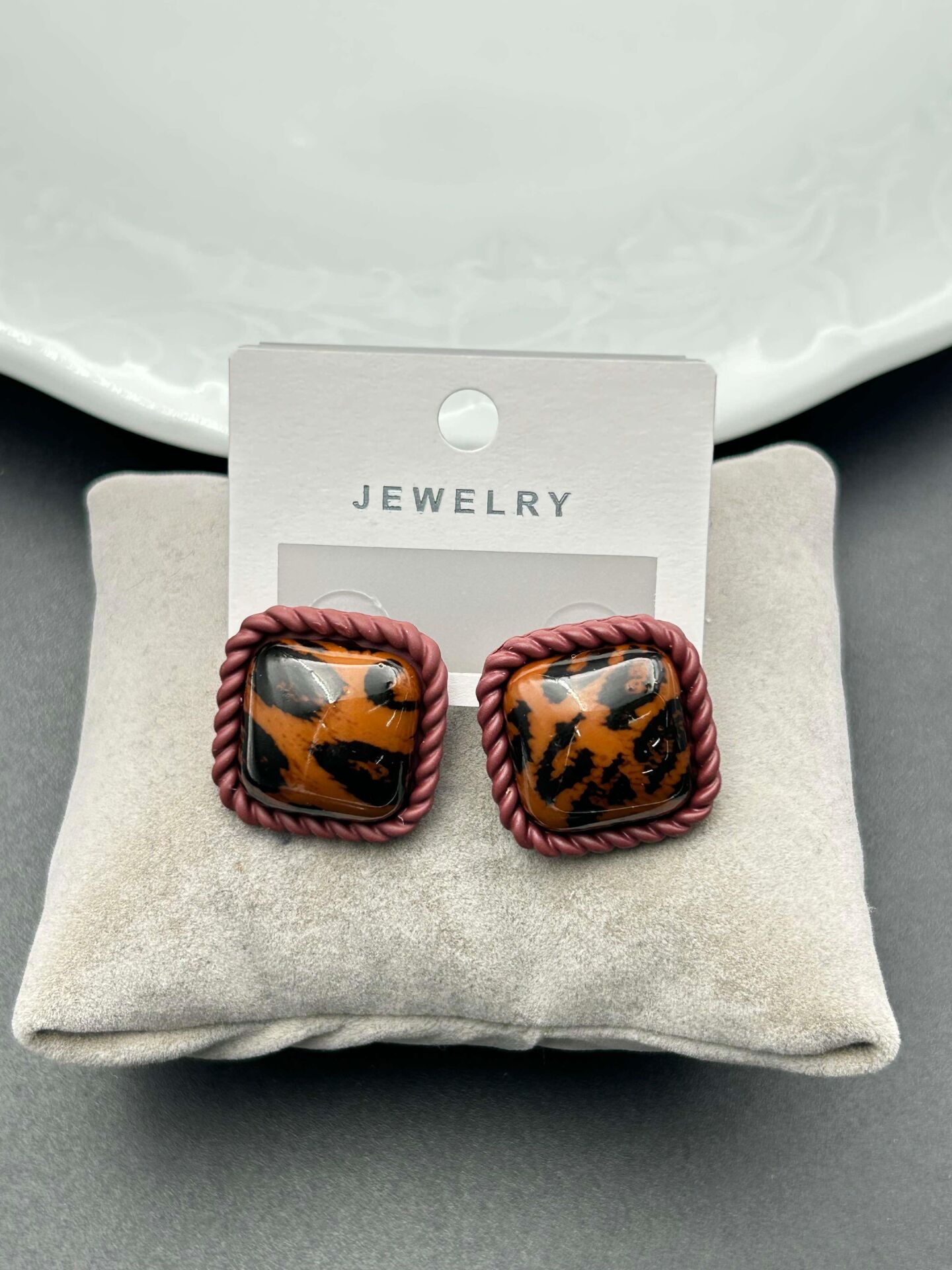 VİP Leopar Küpe // ITHAL-2618