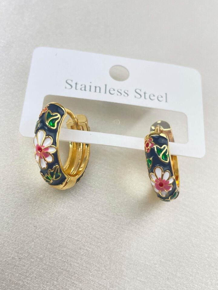 Steel Enamel Earring // EARRING-1327