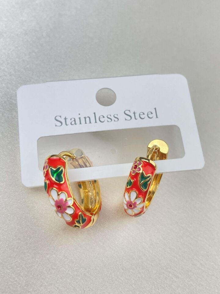 Steel Enamel Earring // EARRING-1330