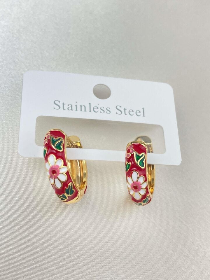 Steel Enamel Earring // EARRING-1332