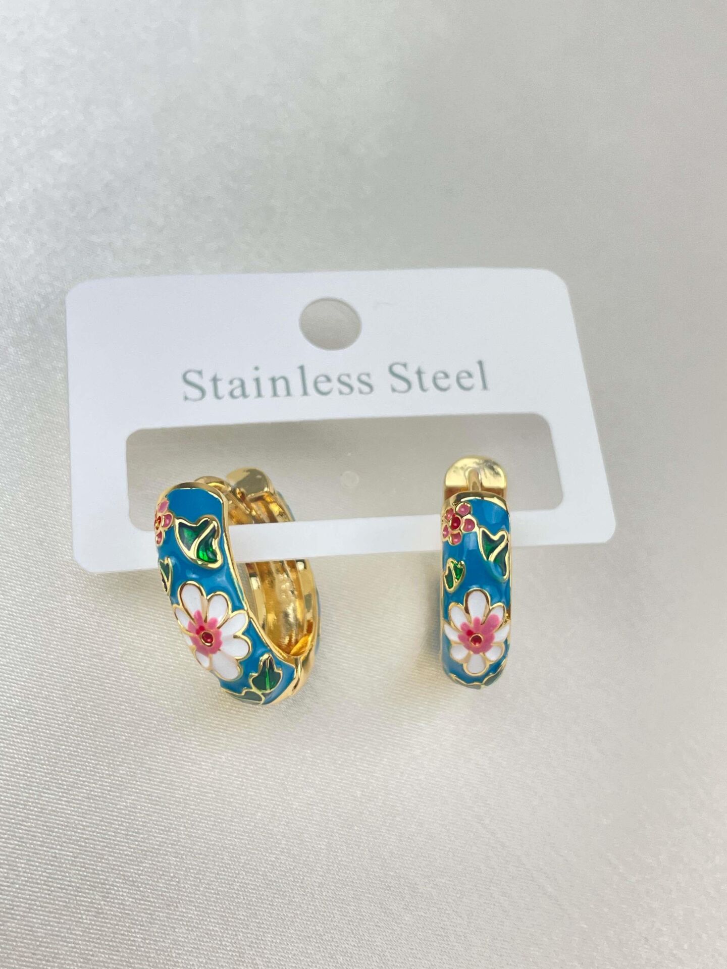 Steel Enamel Earring // EARRING-1333