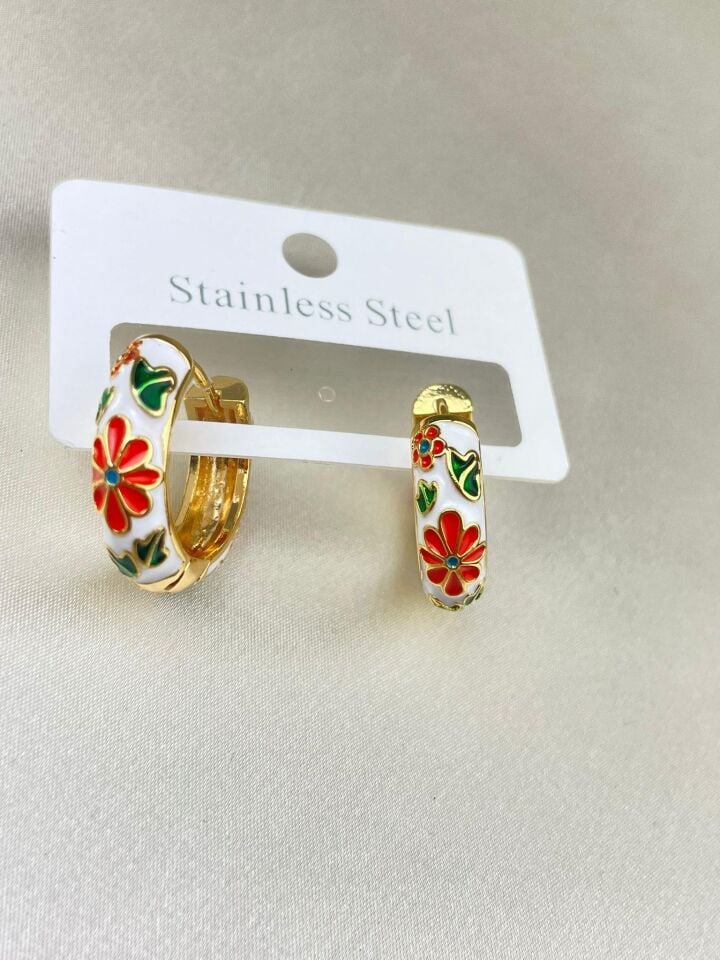 Steel Enamel Earring // EARRING-1335