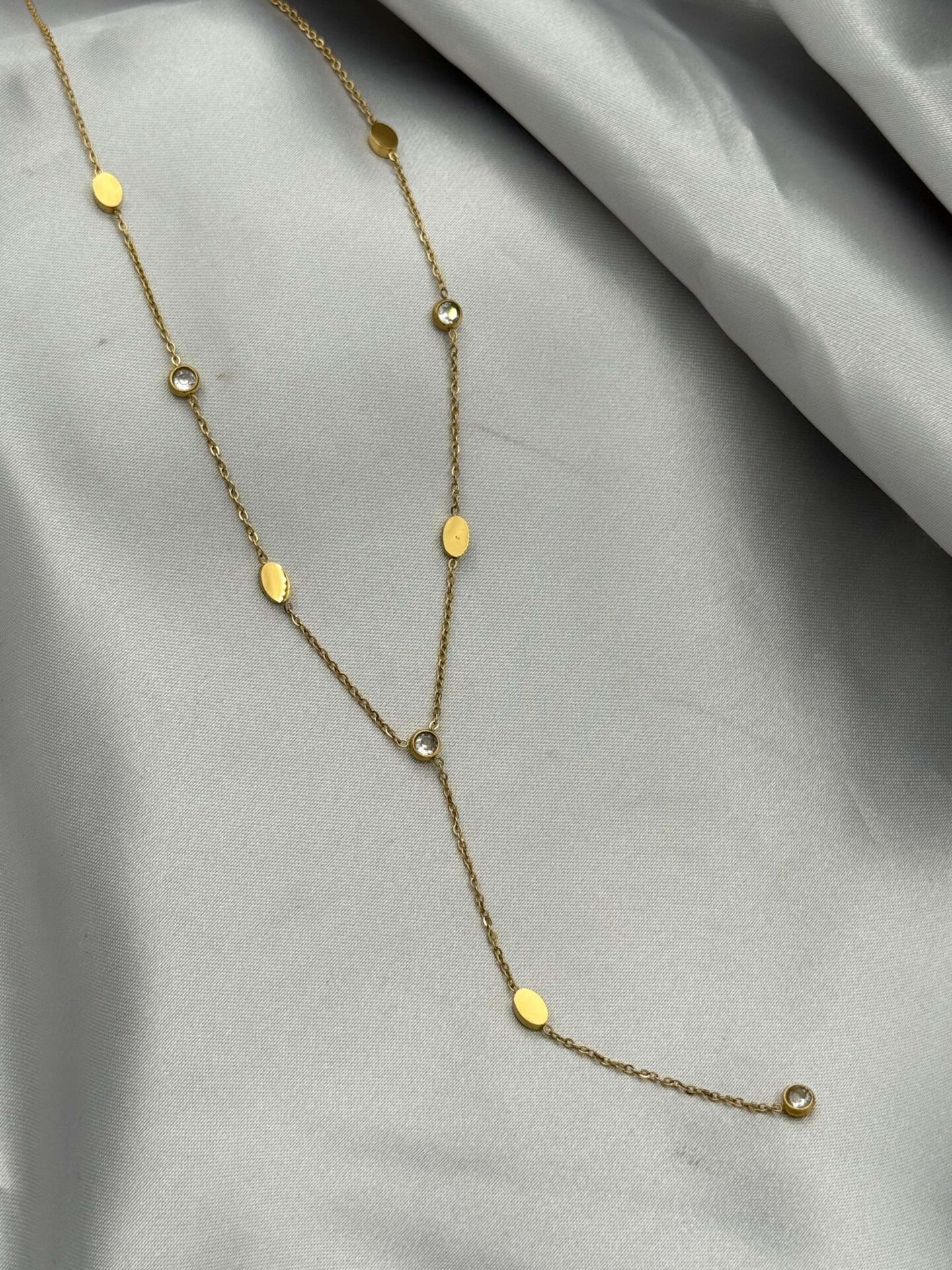Steel Y Necklace 45cm // NECKLACE-4932