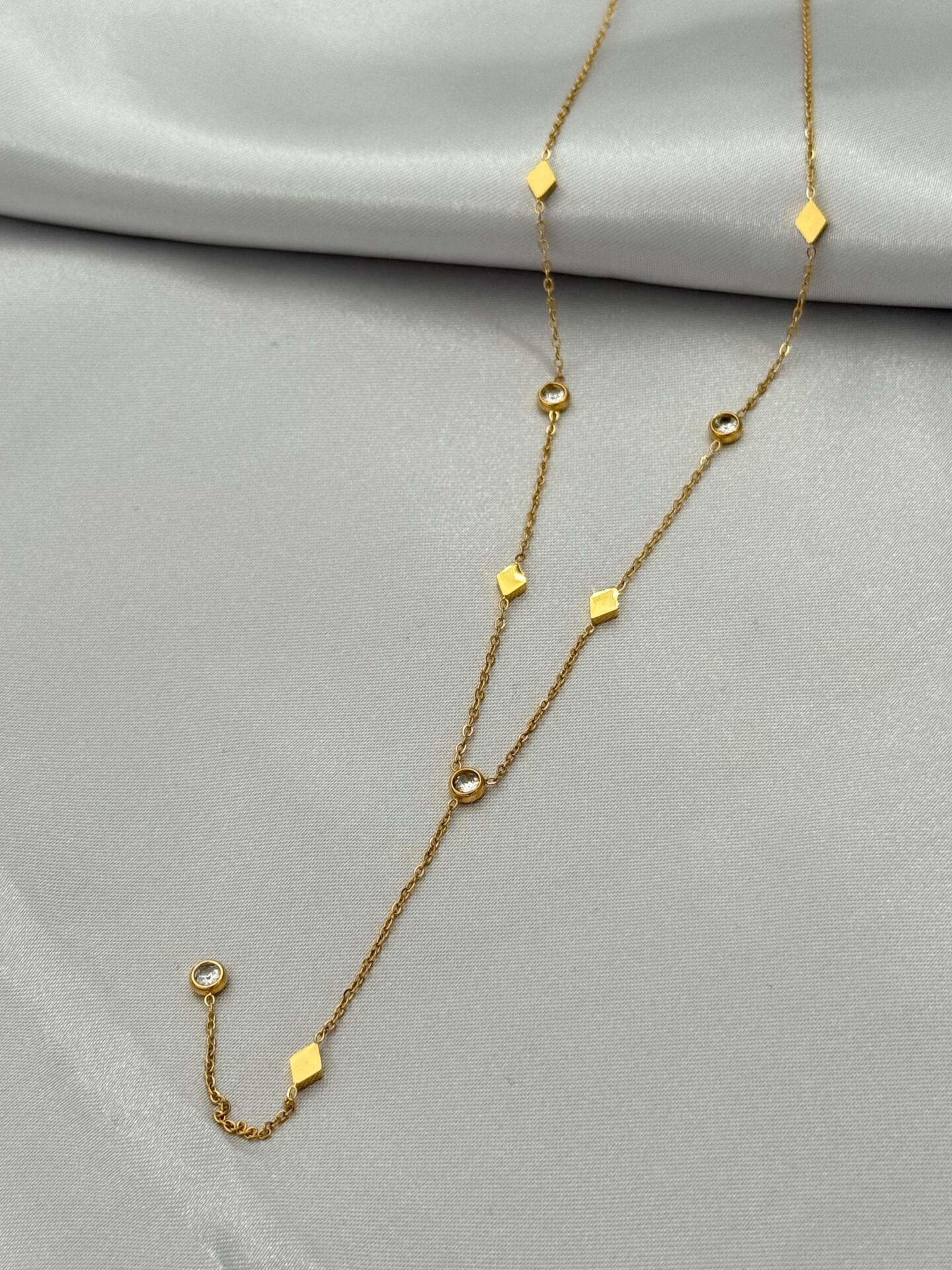 Steel Y Necklace 45cm // NECKLACE-4943