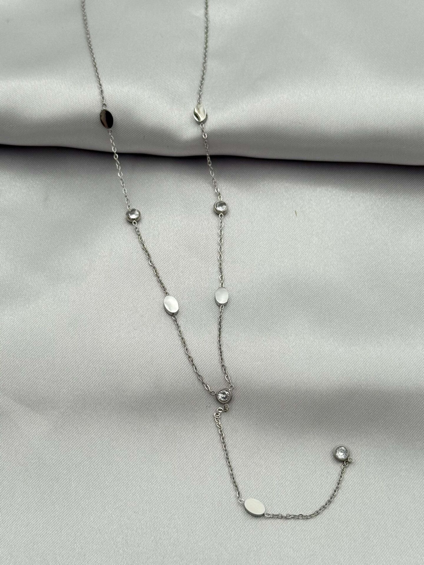 Steel Y Necklace 45cm // NECKLACE-4950