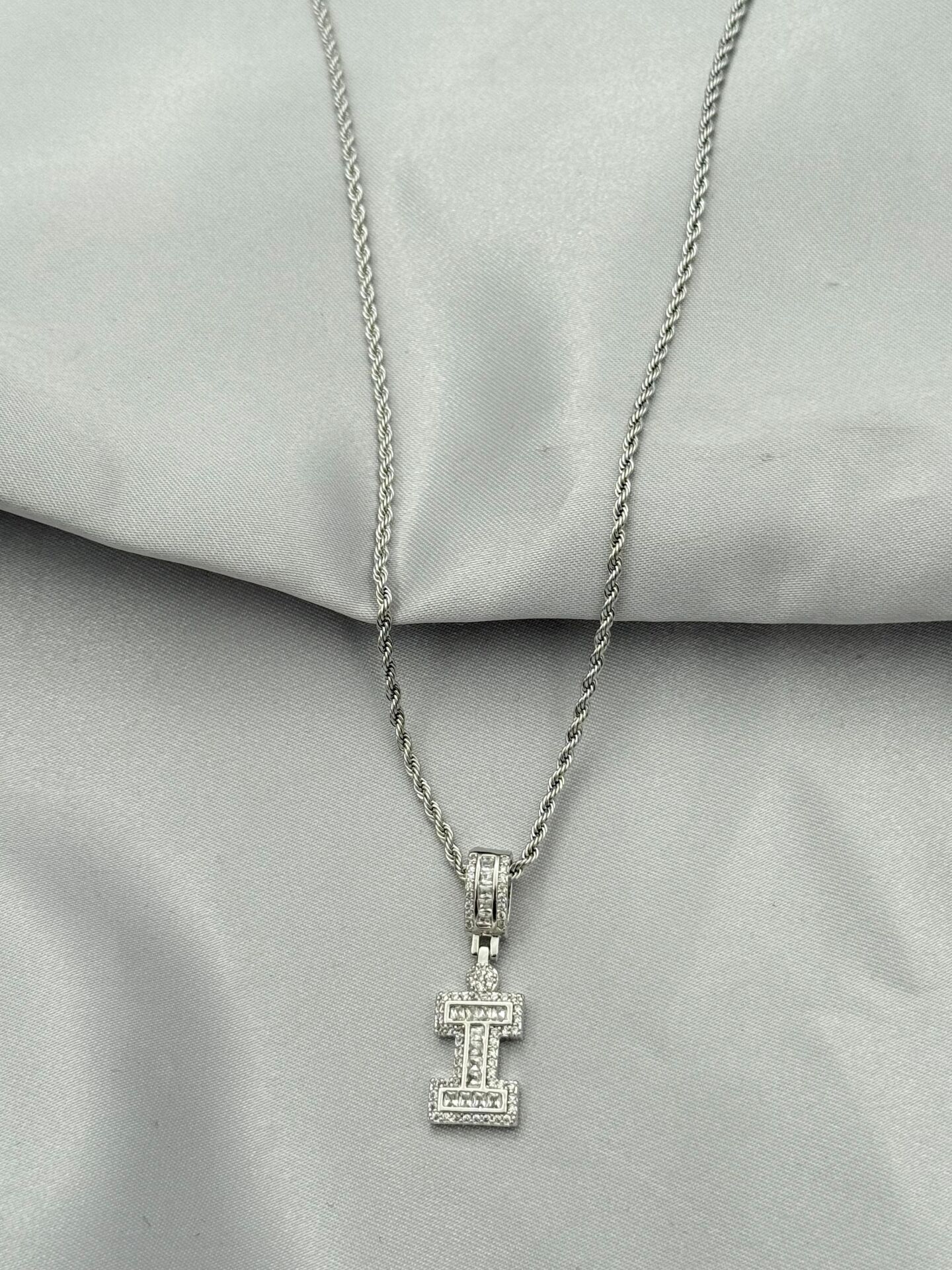Steel Letter Necklace 60cm // NECKLACE-5437