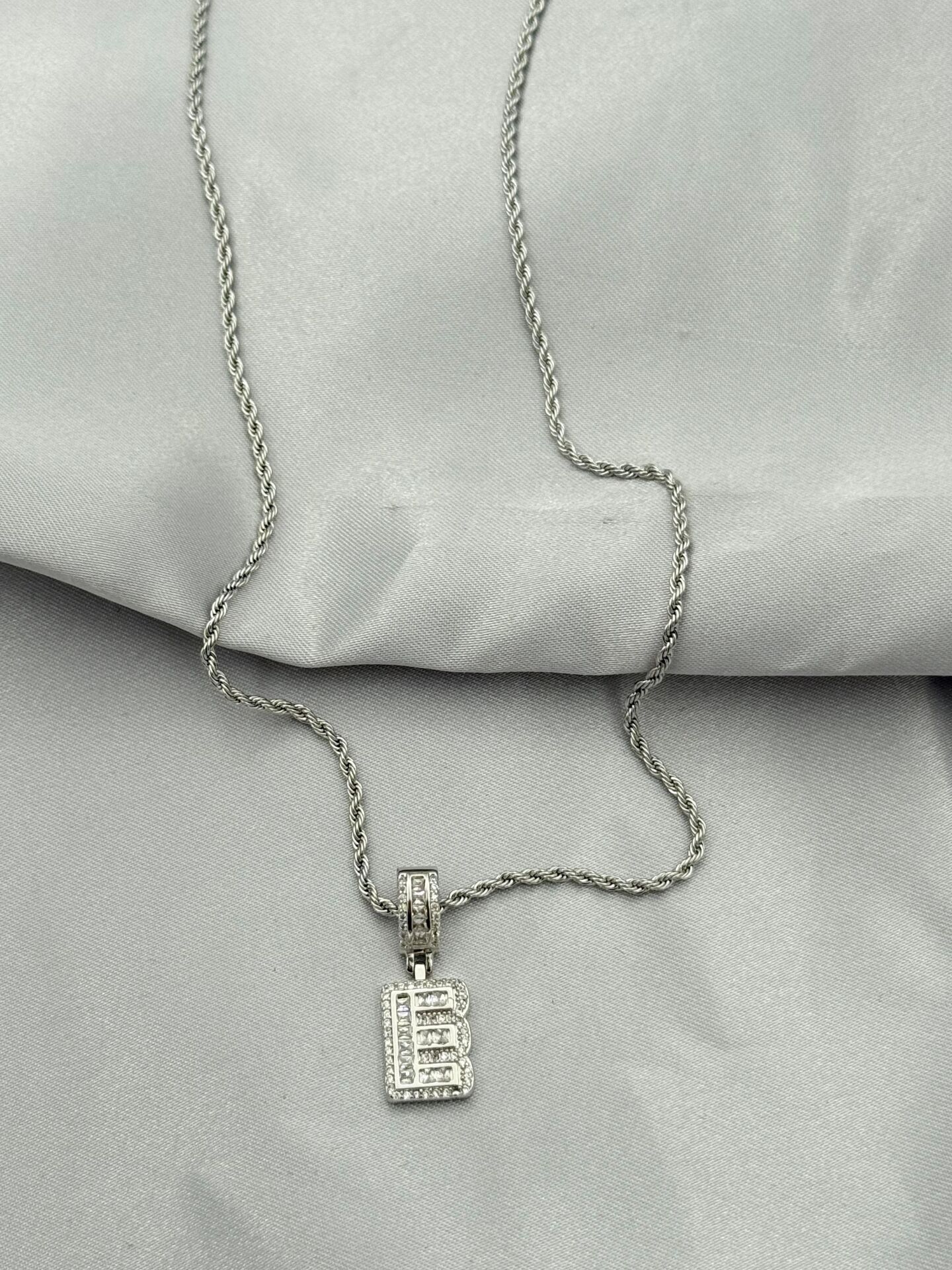 Steel Letter Necklace 60cm // NECKLACE-5439