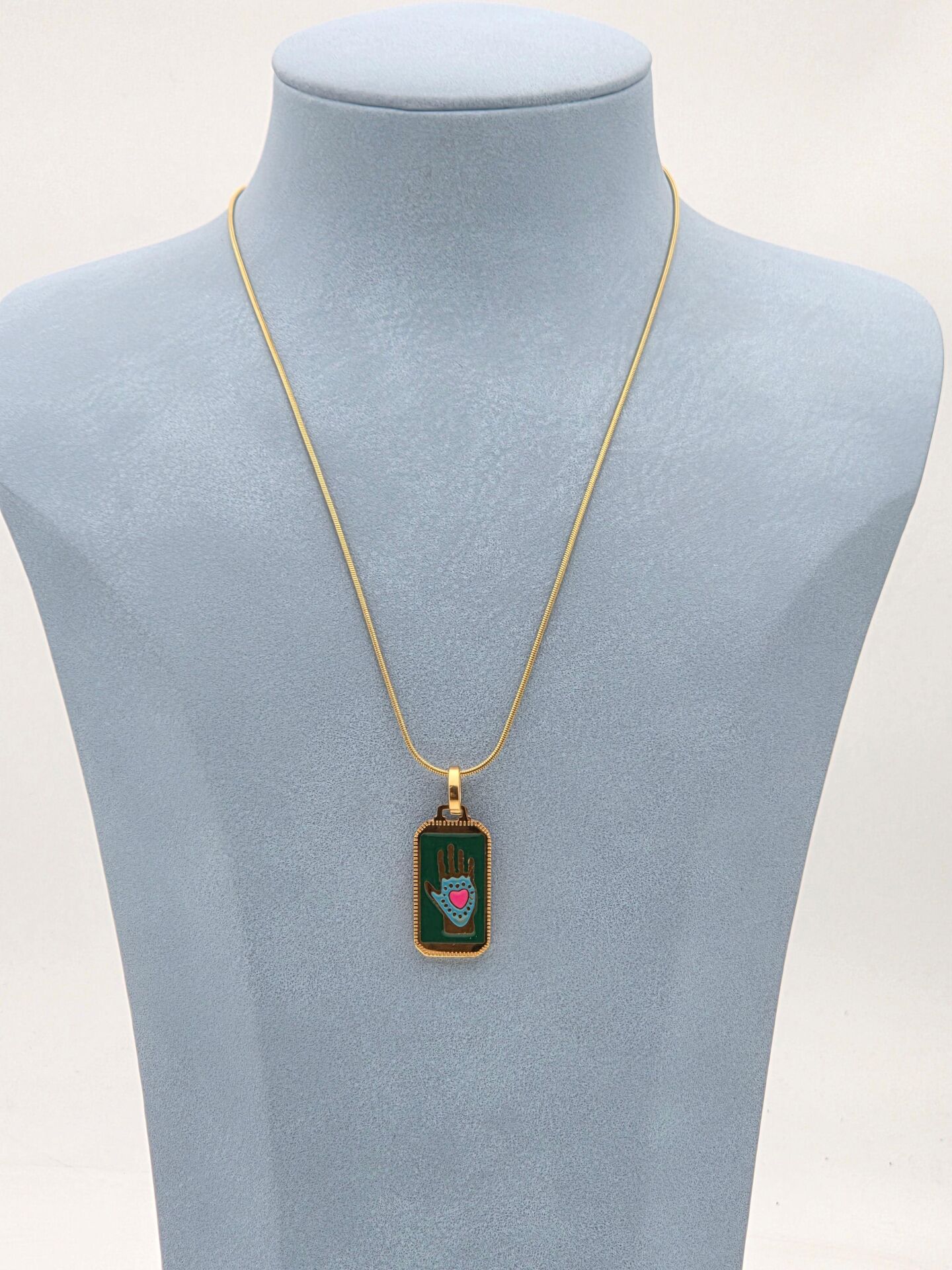 Tarot-Halskette aus Stahl, 45 cm //NECKLACE-5948
