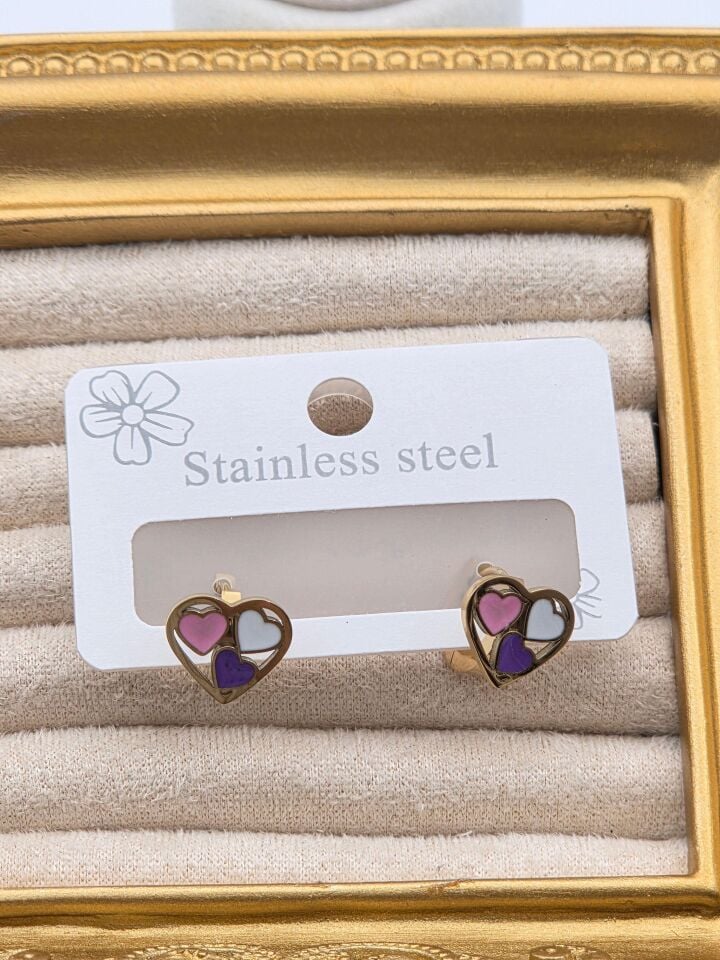 Cerrahi Çelik Çocuk Küpesi // KÜPE-4013