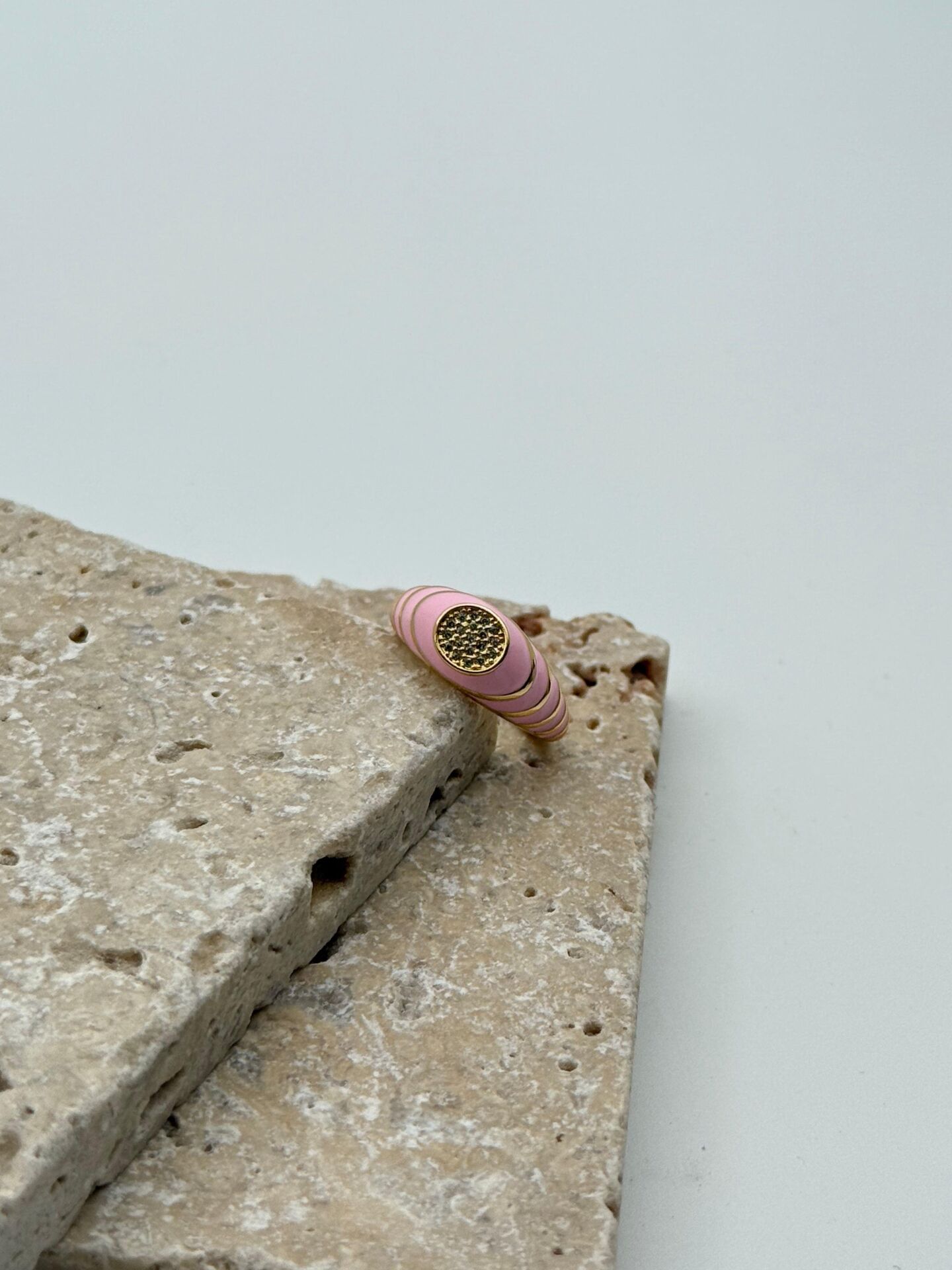 Steel Enamel Ring (Adjustable) // RING-1850