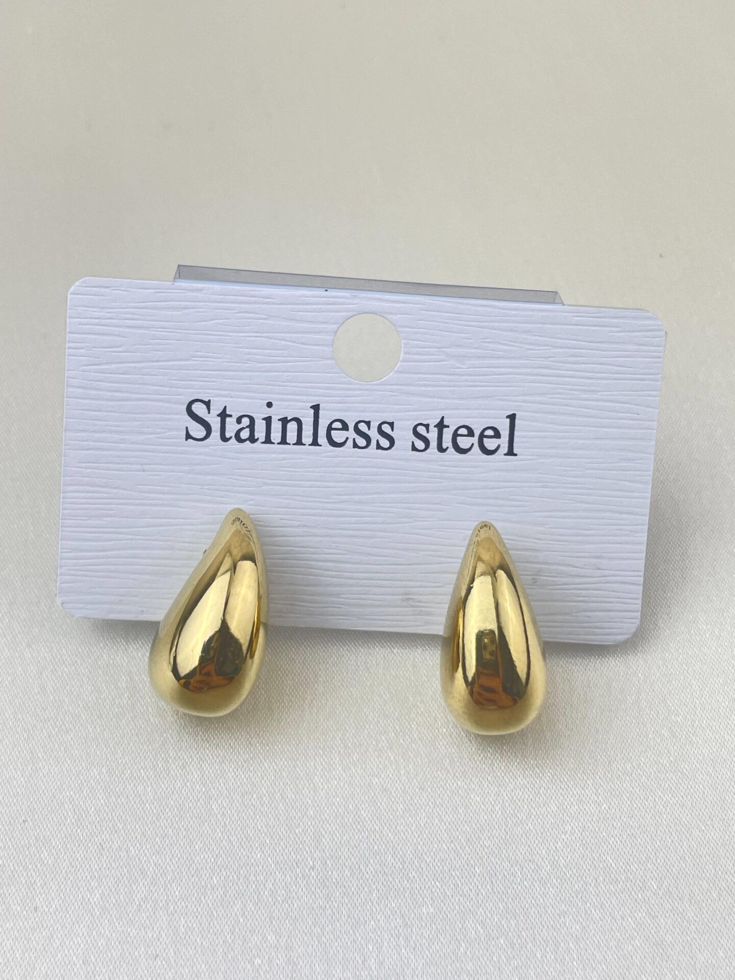 Çelik Mini Damla Küpe Gold // KÜPE-1050