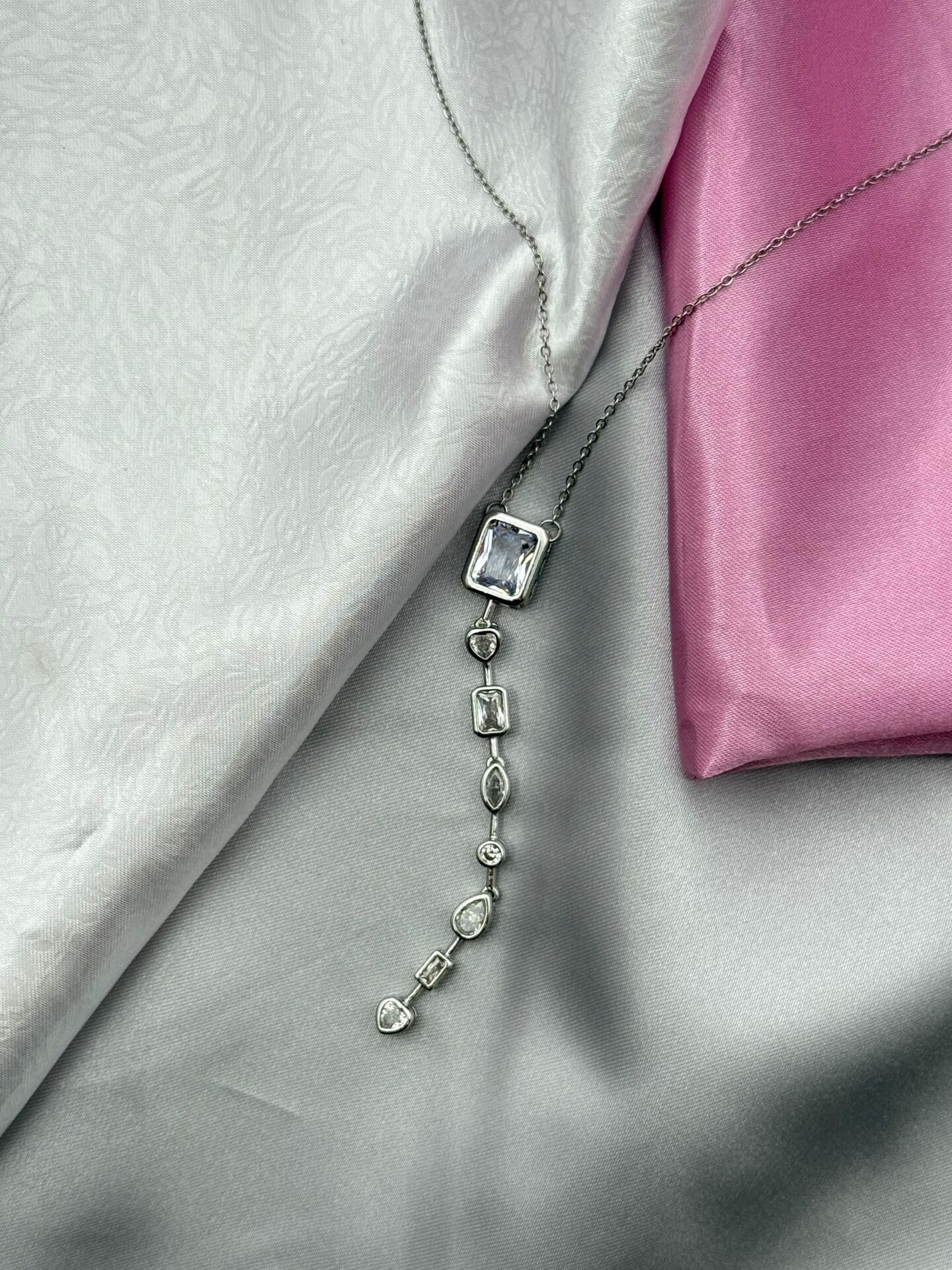 Steel Y Model Necklace // NECKLACE-5589