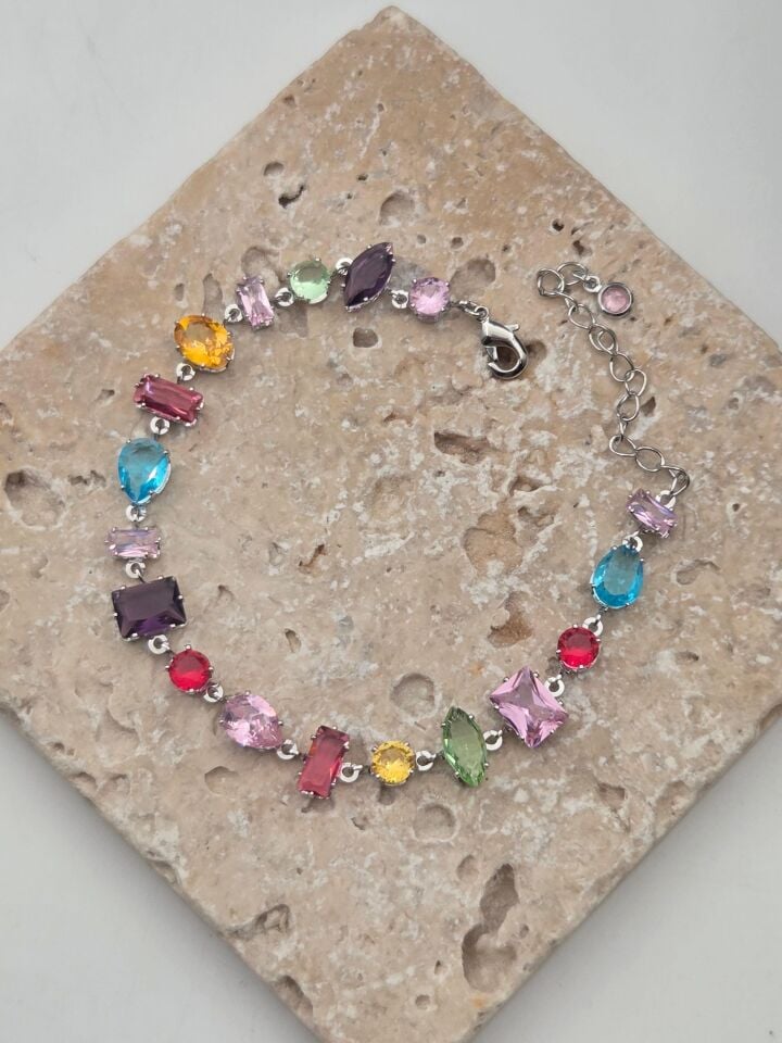 VIP Silver Gema Bileklik // BILEK-6408