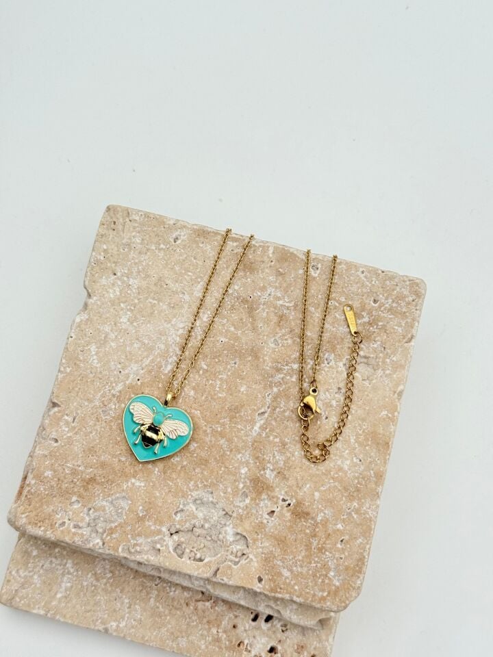 Steel Bee Necklace 45cm // NECKLACE-5685