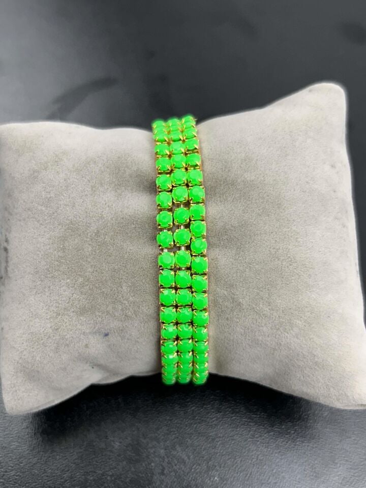 Waterway Colorful Thick Zircon Stone Elastic Bracelet (Price is for one piece) // SU-BL-079