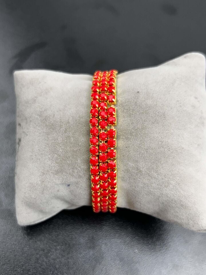 Waterway Colorful Thick Zircon Stone Elastic Bracelet (Price is for one piece) // SU-BL-081