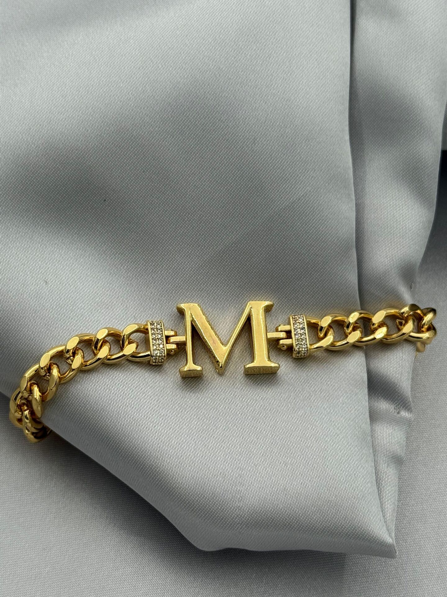 Steel Letter Bracelet // WRIST-5477
