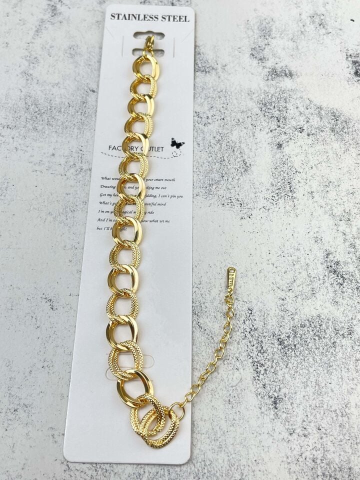 Steel 14K Milky Way Bracelet (thin // WRIST-1738